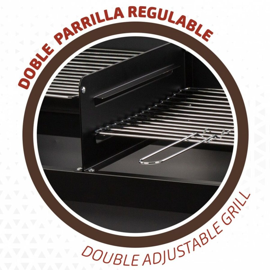 Kulgrill med hjul Aktive Plastik Emaljeret metal 97 x 96 x 42 cm Sort #4