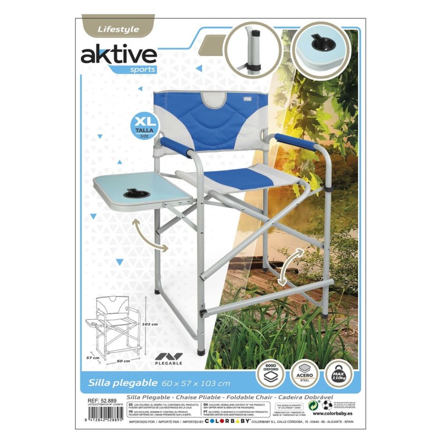 Sammenklappelig campingstol Aktive 58 x 103 x 57 cm #3