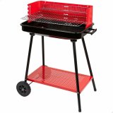 Kulgrill med hjul Aktive Stl Plastik 66 x 44 x 85 cm Rektangulr Rd #1