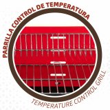 Kulgrill med hjul Aktive Stl Plastik 66 x 44 x 85 cm Rektangulr Rd #7
