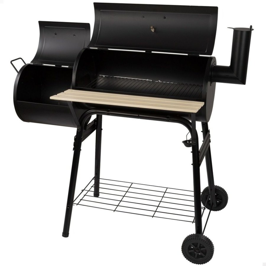 Kulgrill med hjul Aktive Stl Plastik Emaljeret metal 106 x 106 x 61 cm Sort #1