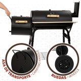 Kulgrill med hjul Aktive Stl Plastik Emaljeret metal 106 x 106 x 61 cm Sort #13