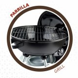 Kulgrill med hjul Aktive 46 cm Cirkulr Sort Med lg #3
