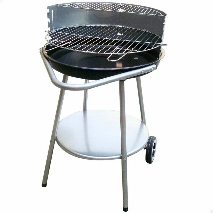 Kulgrill med hjul Aktive 51 x 51 x 82 cm Sort #1