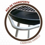 Kulgrill med hjul Aktive 51 x 51 x 82 cm Sort #5