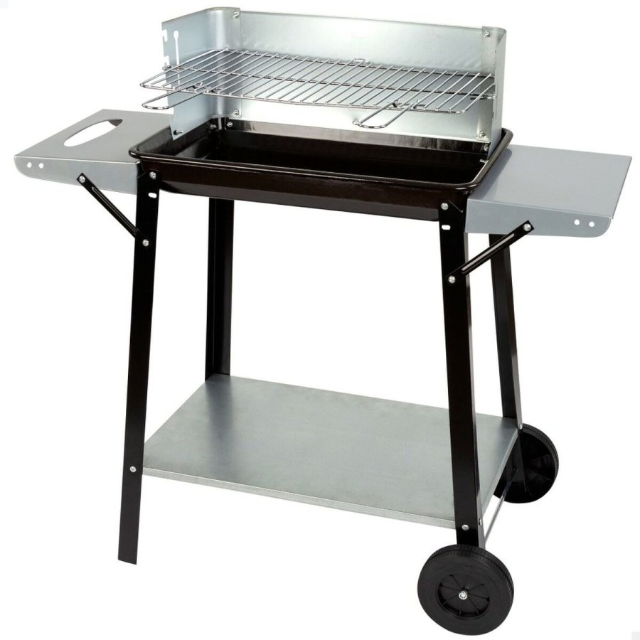 Kulgrill med hjul Aktive Emaljeret metal 90 x 85 x 32 cm Sort #1