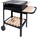 Kulgrill med hjul Aktive Emaljeret metal 100,5 x 88,5 x 40 cm Sort #1