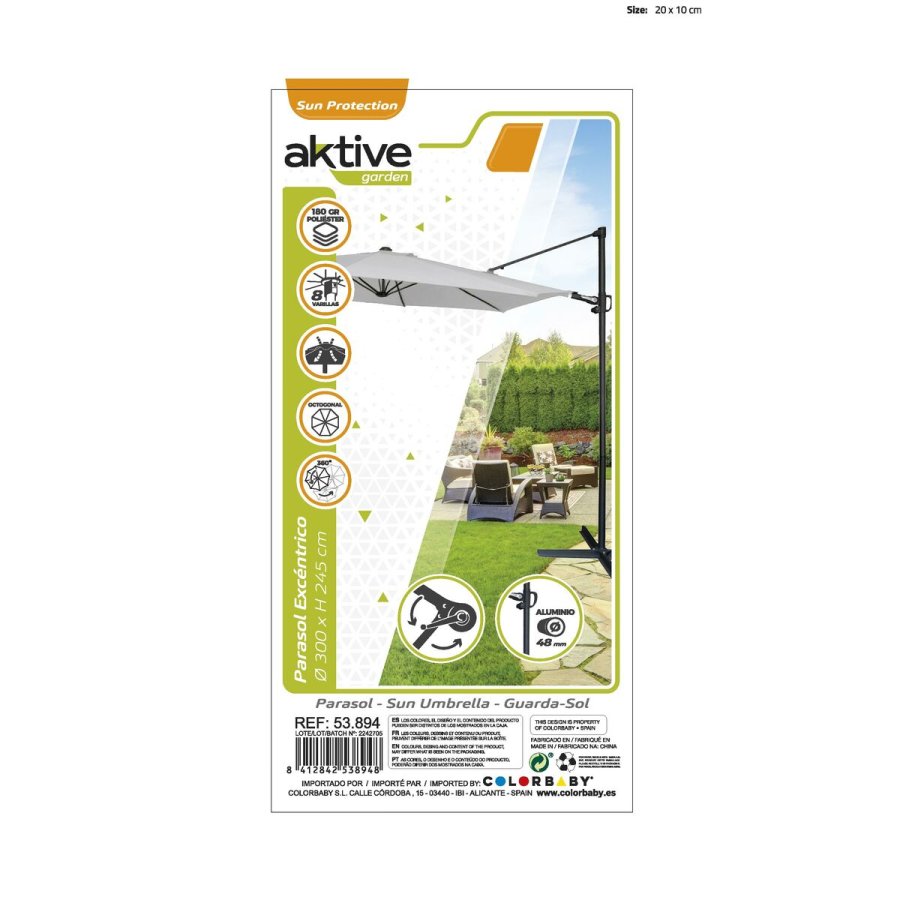 Parasol Aktive ROMA 300 x 245 x 300 cm #5