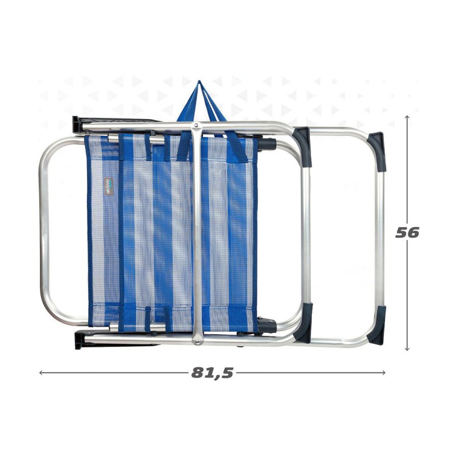 Polstrede Campingstol Colorbaby Smand 56 x 50 x 88 cm Hvid Marinebl #1