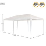Gazebo Aktive 300 x 255 x 600 cm Metal Hvid Plastik #3