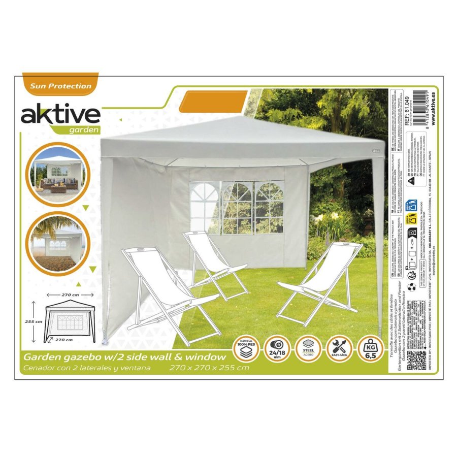 Gazebo Aktive 270 x 255 x 270 cm St�l Fl�defarvet #5