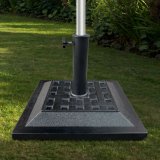 Fod for strandparasol Aktive 44 x 33 x 44 cm Sort Plastik #2