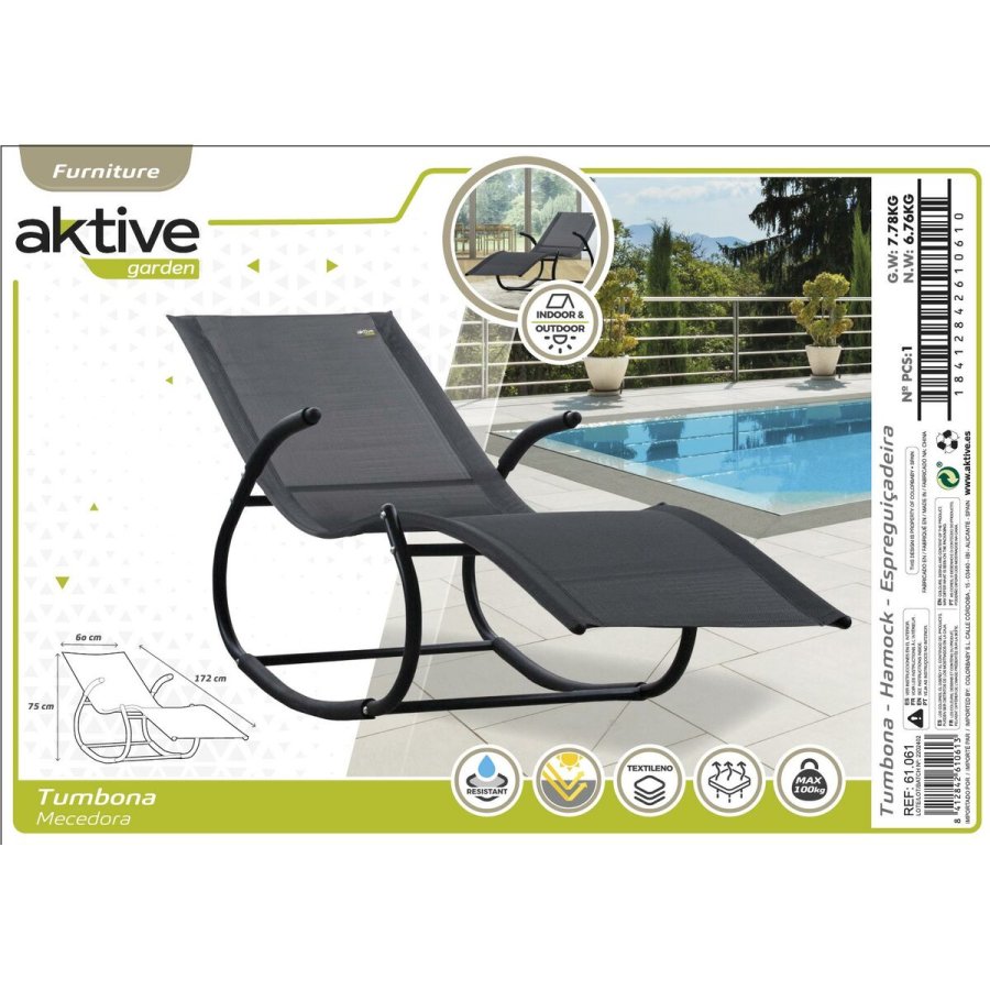 Lealnik Aktive 172 x 75 x 53 cm Sort #6
