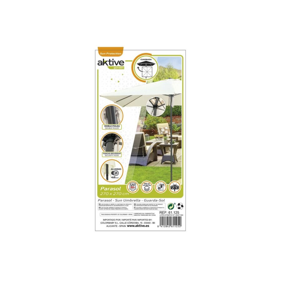 Parasol Aktive Fl�defarvet 270 x 261 x 270 cm #4