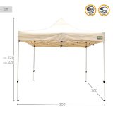 Gazebo Aktive Foldbar Justerbar h�jde St�l Polyester 420D Oxford Fl�defarvet 300 x 320 x 300 cm #6