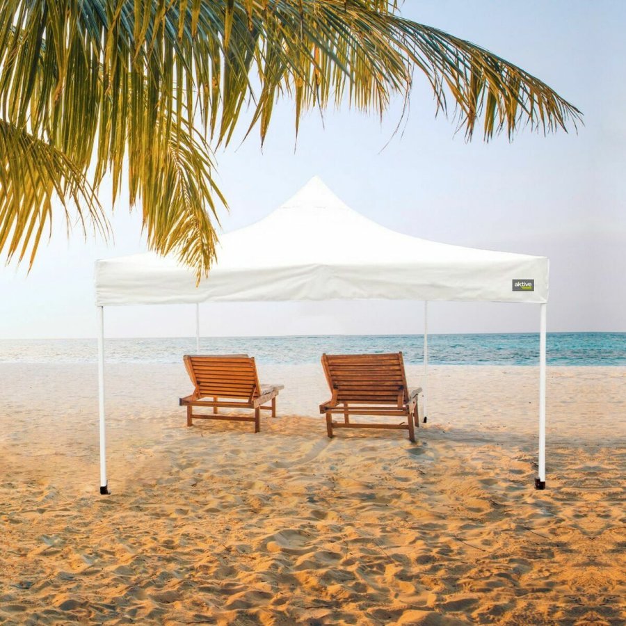 Gazebo Aktive 300 x 300 x 220 cm Hvid Foldbar Justerbar h�jde #2