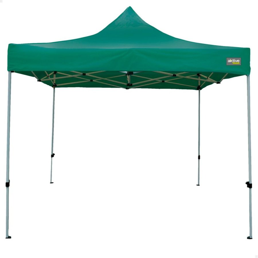 Gazebo Aktive Foldbar Justerbar h�jde St�l Polyester 420D Oxford Gr�n 300 x 320 x 300 cm #1