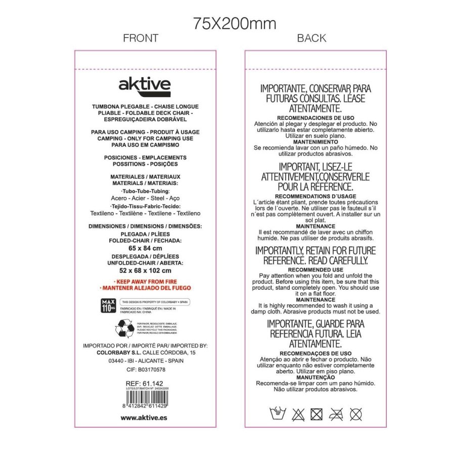 Lealnik Aktive Sort 52 x 102 x 68 cm #3