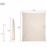 Parasol Aktive 180 x 220 x 145 cm M�rkegr� #4