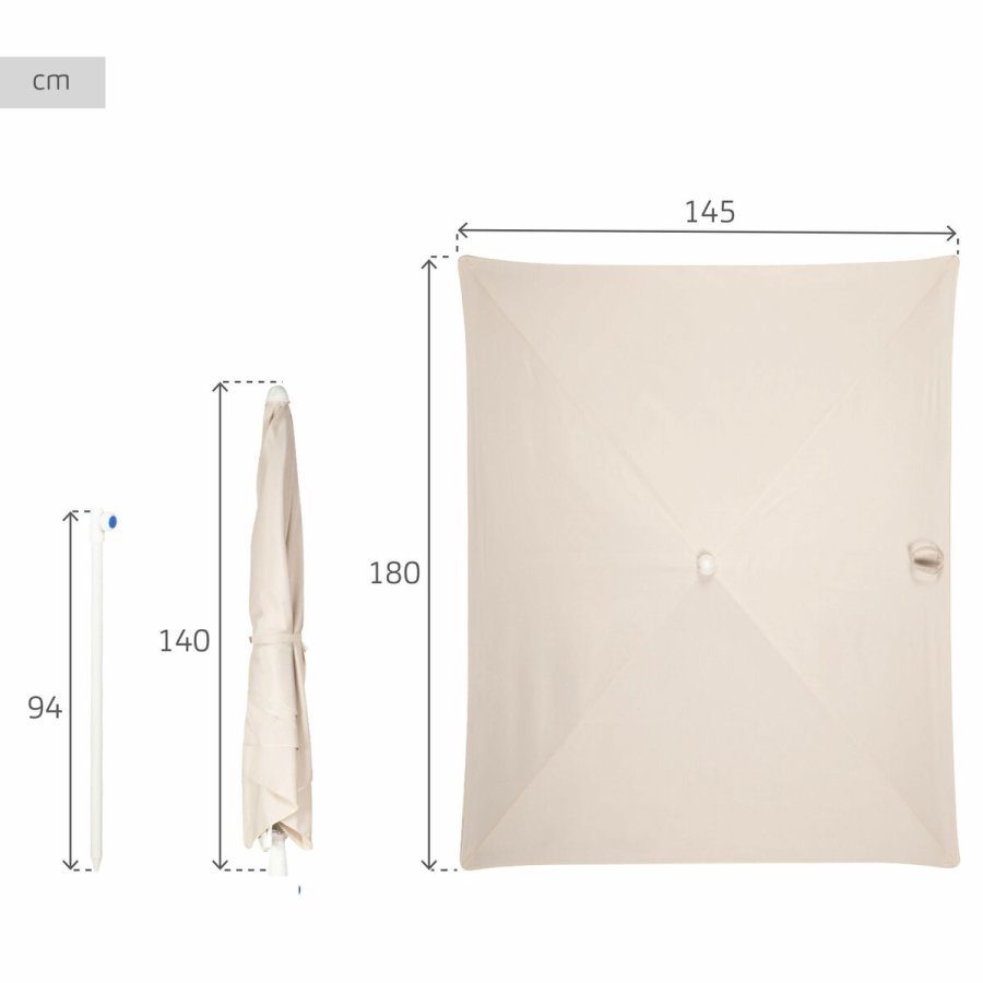 Parasol Aktive 180 x 220 x 145 cm M�rkegr� #4