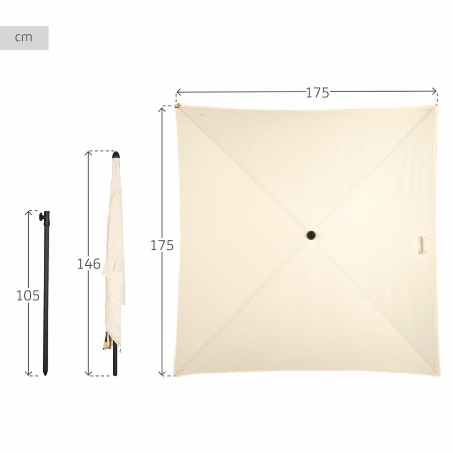 Parasol Aktive Beige 175 x 240 x 175 cm #4