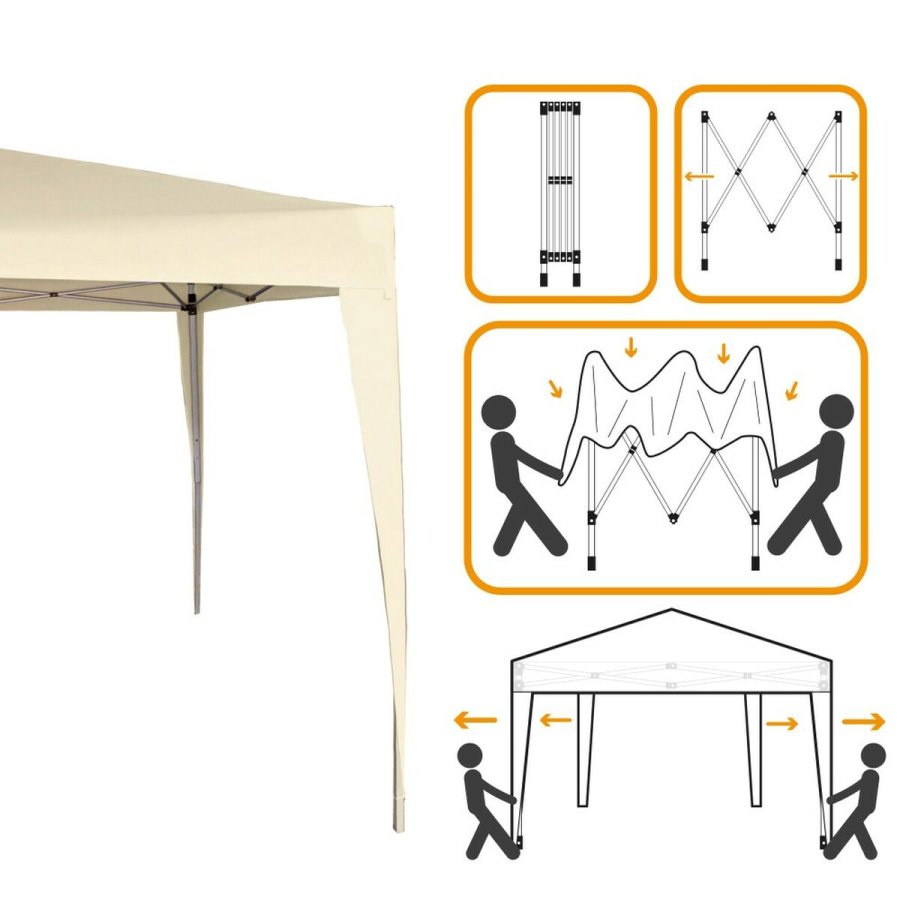 Gazebo Aktive 300 x 240 x 300 cm St�l Fl�defarvet Plastik #3