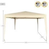 Gazebo Aktive 300 x 240 x 300 cm St�l Fl�defarvet Plastik #4