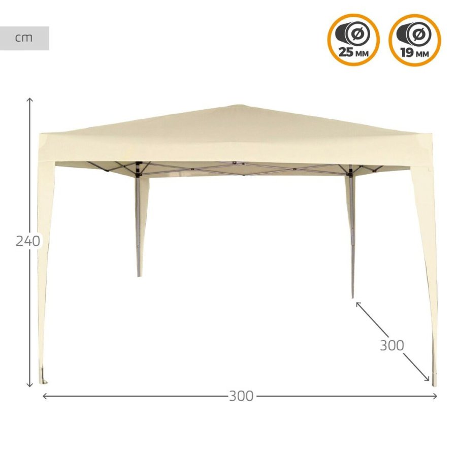 Gazebo Aktive 300 x 240 x 300 cm St�l Fl�defarvet Plastik #4