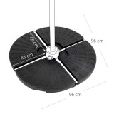 Fod for strandparasol Aktive 48 x 7,5 x 48 cm Plastik #3