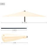 Parasol Aktive D250 Fl�defarvet � 250 cm #4