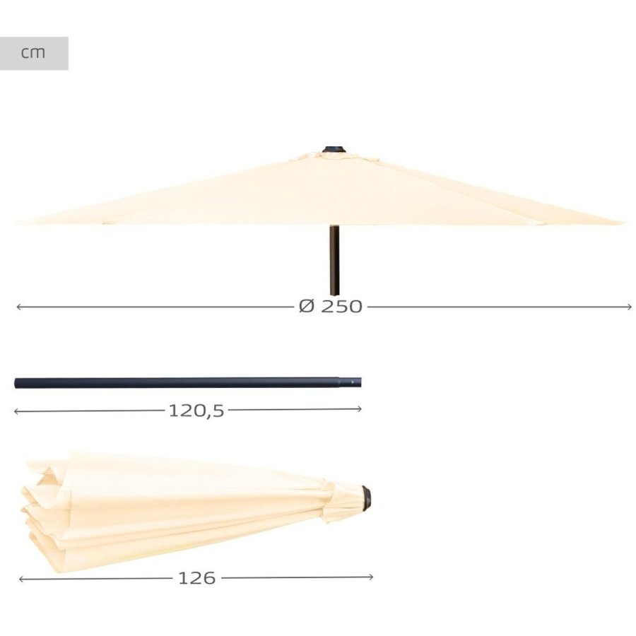 Parasol Aktive D250 Fl�defarvet � 250 cm #4