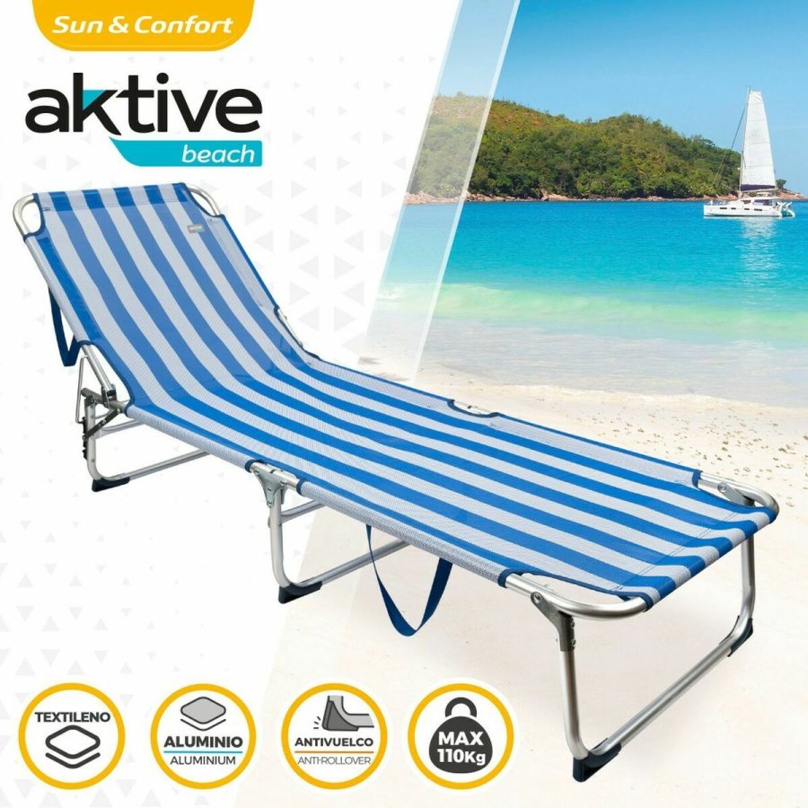 Strand solbad Aktive Bl Hvid 188 x 58 x 30 cm #2