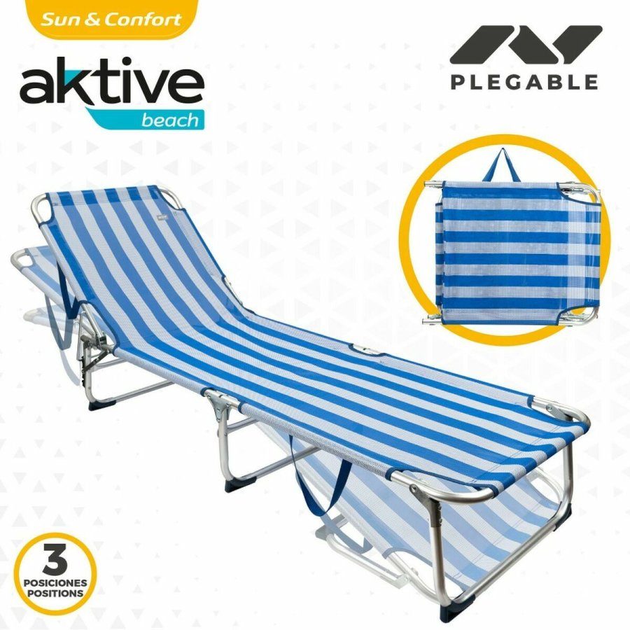 Strand solbad Aktive Bl Hvid 188 x 58 x 30 cm #3
