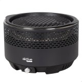 Havegrill Transportabel Aktive Cirkulr Uden rg Sort Rustfrit stl Jern 34 x 21,5 x 34 cm #1