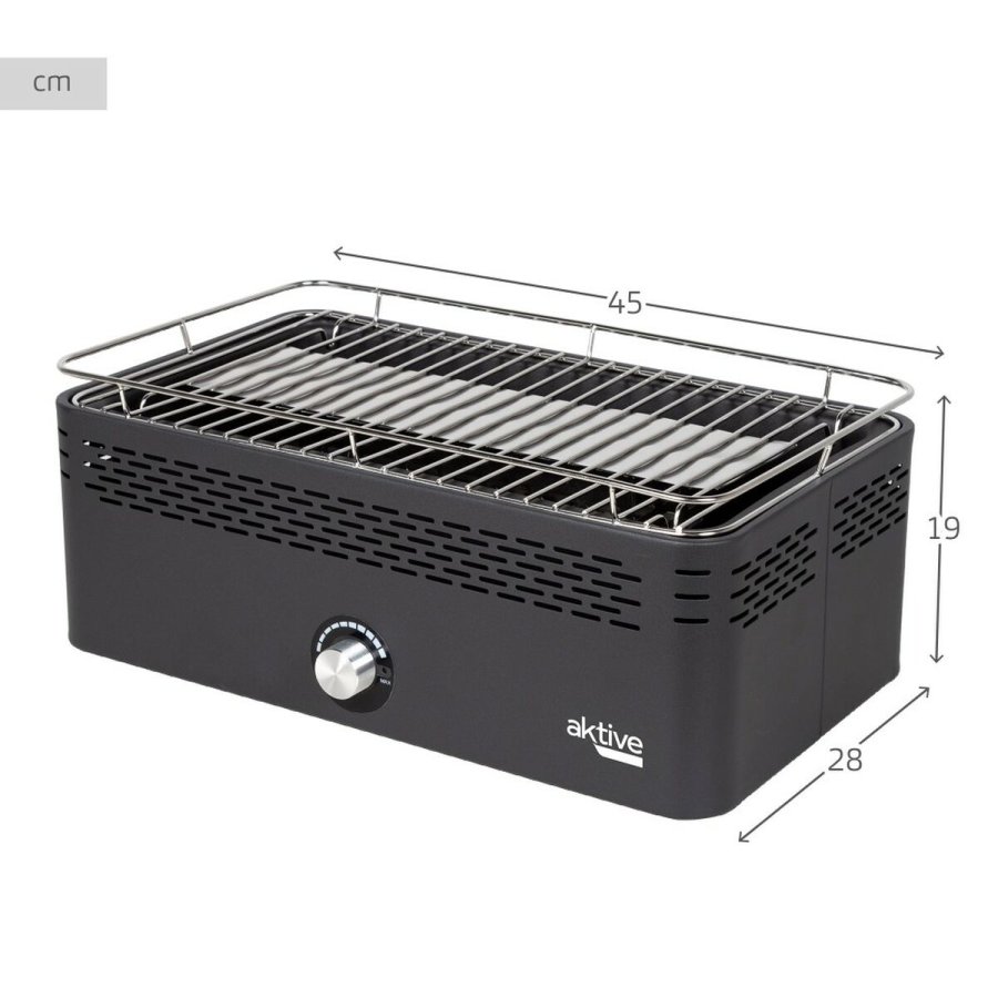 Brbar rgfri kulgrill Aktive Rustfrit stl Jern 45 x 19 x 28 cm #6