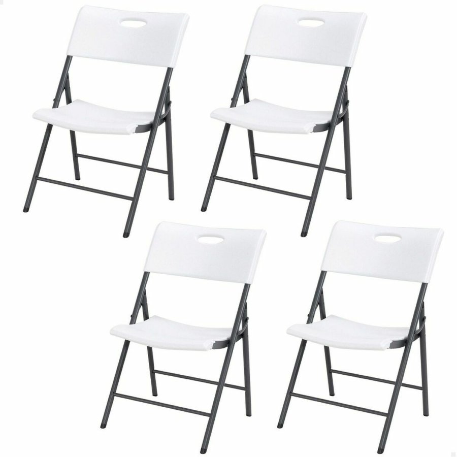Polstrede Campingstol Lifetime Hvid 4 enheder 50 x 58 x 83 cm #1