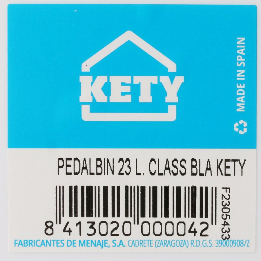 Affaldsspand med pedal 23 L Hvid #5