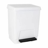 Affaldsspand med pedal 23 L Hvid #1