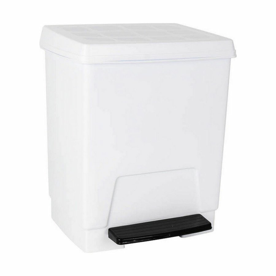 Affaldsspand med pedal 23 L Hvid #1