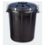 Skraldespand Denox 70 L Sort Plastik #1