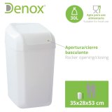 Papirkurv Denox Hvid 30 L #5