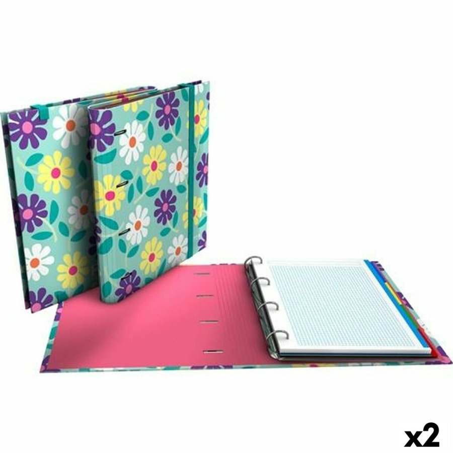 Ringbind Grafoplas Carpebook Flowers Grn A4 (2 enheder) #1