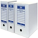 Arkivboks Unipapel Unisystem Definiclas Hvid A3 #1