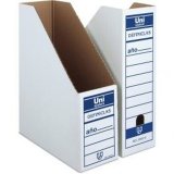 Tidsskriftholder Unipapel Hvid Pap 12 Dele 33,5 x 26 x 10 cm #1