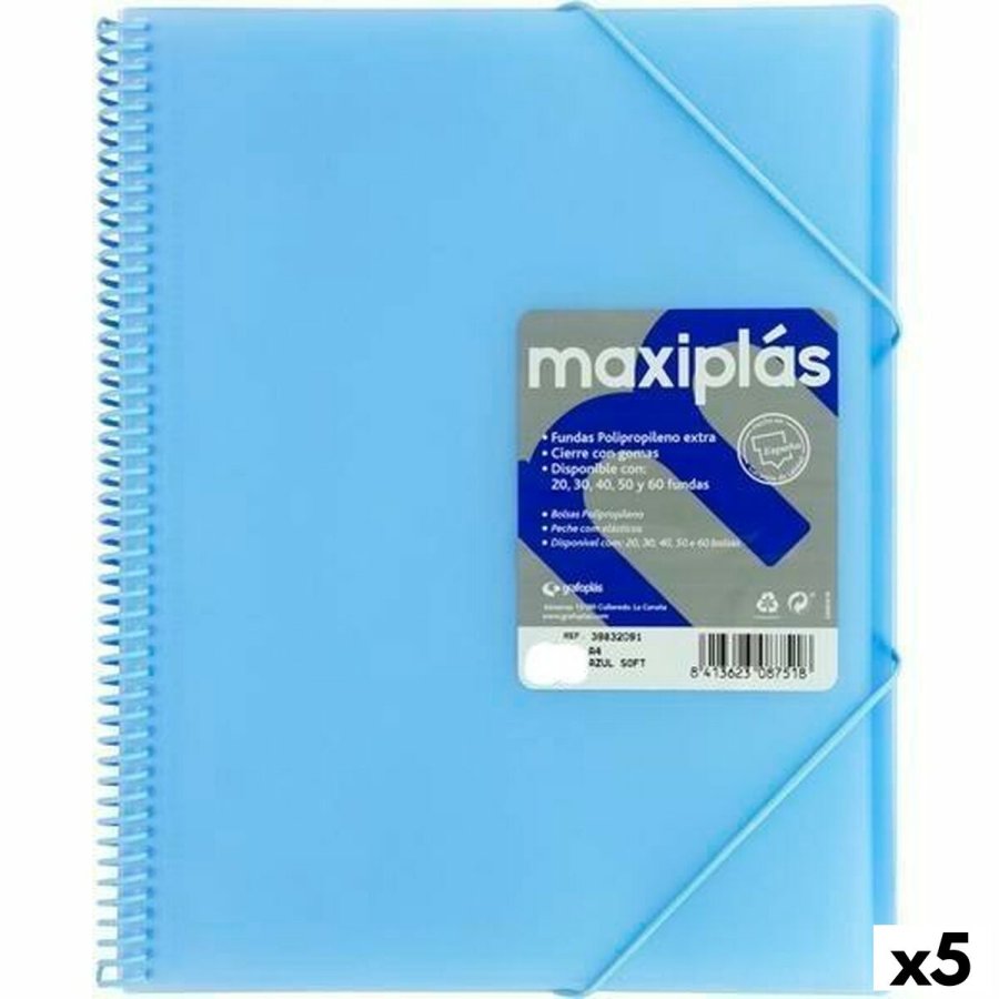 Organiser mappe Grafoplas MAXIPLS Bl A4 (5 enheder) #1