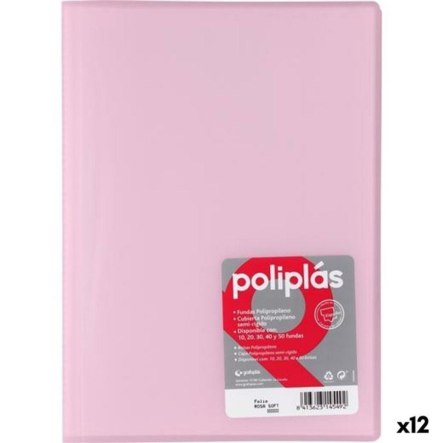 Organiser mappe Grafoplas POLIPLS Pink A4 (12 enheder) #1