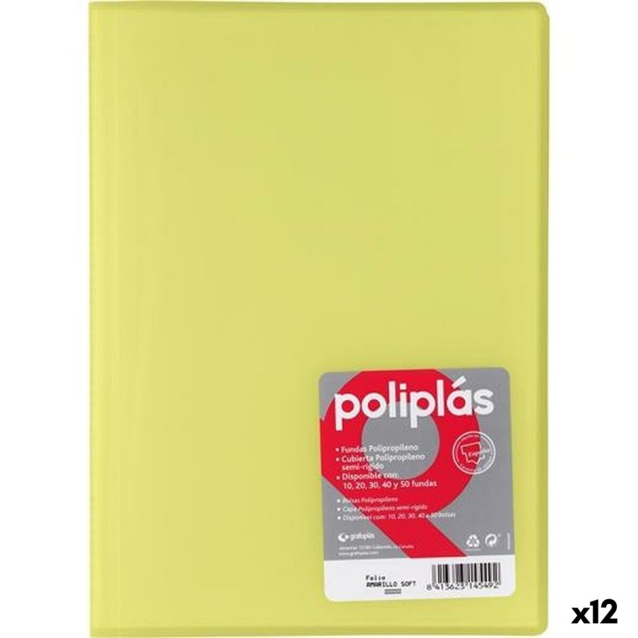 Organiser mappe Grafoplas POLIPLS Gul A4 (12 enheder) #1