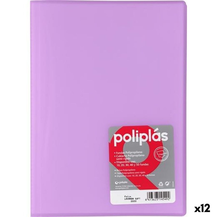 Organiser mappe Grafoplas POLIPLS Lavendel A4 (12 enheder) #1