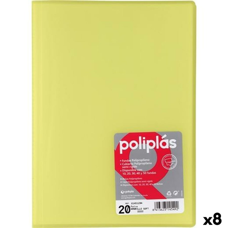 Organiser mappe Grafoplas POLIPLS Gul A4 (8 enheder) #1
