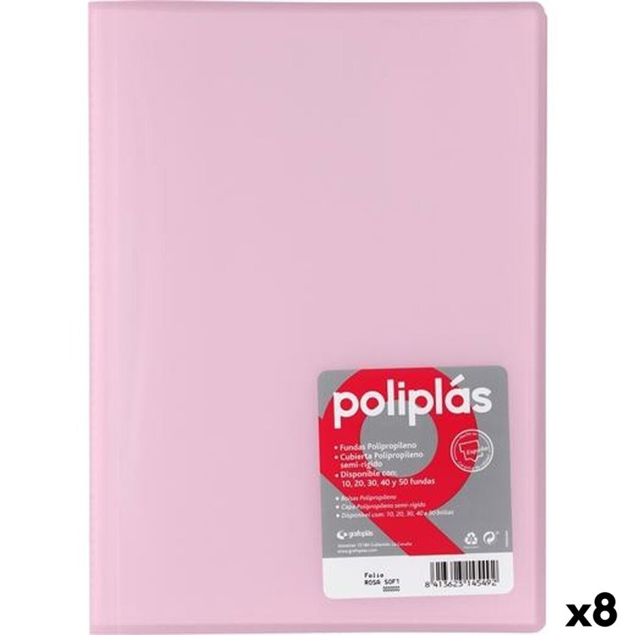 Organiser mappe Grafoplas POLIPLS Pink A4 (8 enheder) #1